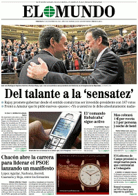 Portada de El Mundo de 21 de diciembre de 2011