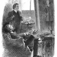 Grabado de la primera edición ilustrada de El Retrato de Dorian Gray (1908)