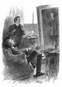 Grabado de la primera edición ilustrada de El Retrato de Dorian Gray (1908)